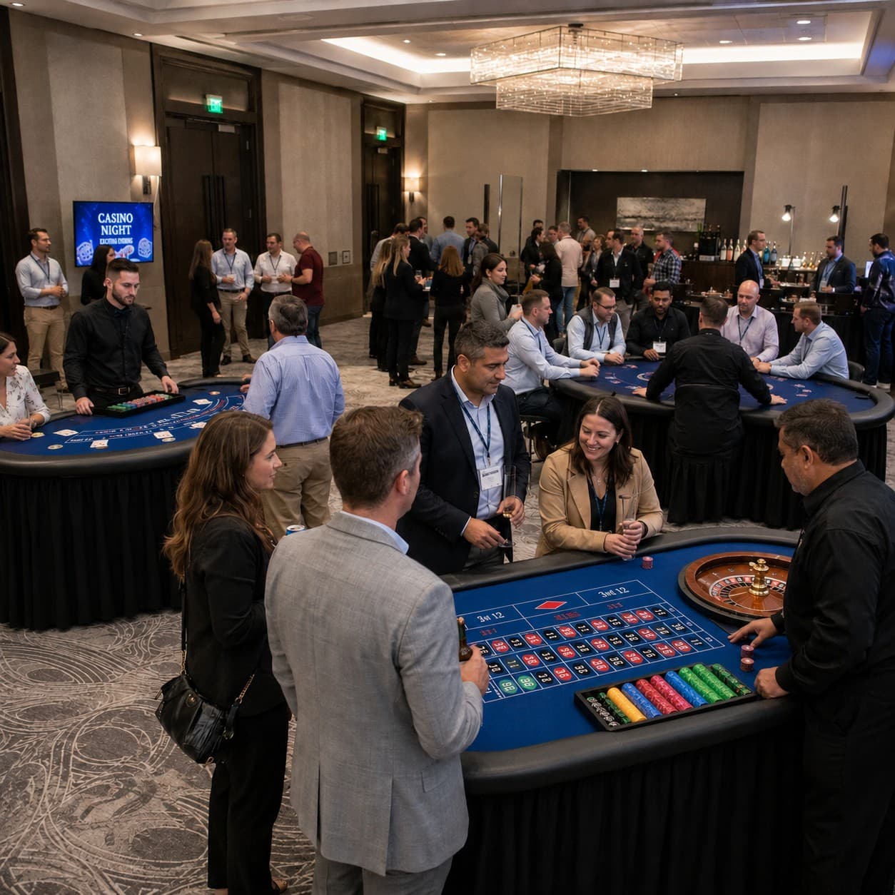 A Vanta corporate casino night in progress
